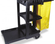 Multi-Shelf Cleaning Cart, 3-Shelf, 20w x 45d x 38-1/4h, Gray