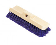 Bi-Level Deck Scrub Brush, Polypropylene Fibers, 10 Plastic Block, Tapered Hole