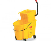 Wavebrake 26-Quart Side Press Mop Bucket & Wringer Combo, Yellow