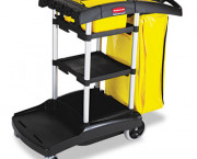 High Capacity Cleaning Cart, 21-3/4w x 49-3/4d x 38-3/8h, Black