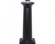 GroundsKeeper Tuscan Receptacle, 13 x 13 x 38 3/8, Black, 1 Each