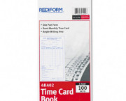 Employee Time Card, Semi-Monthly, 4-1/4 x 8, 100/Pad