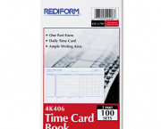Employee Time Card, Daily, Two-Sided, 4-1/4 x 7, 100/Pad