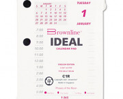 Brownline Refill for C1S Daily Desk Calendar Pad Stand, 3-3/4 x 2-7/8