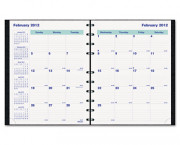 Blueline MiracleBind 17-Month Planner, Hard Cover, 9-1/4 x 7-1/4, Black