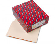 1 1/2 Inch Expansion Folders, Straight End Tab, Letter, Manila, 50/Box