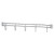 Hook Bars For Wire Shelving, 5 Hooks, 24″ Deep, Silver, 2 Bars/Pack