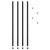 Stackable Posts For Wire Shelving, 36 “High, Black, 4/Pack