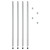 Stackable Posts For Wire Shelving, 36″ High, Silver, 4/Pack