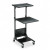 Adjustable Height Projection Stand, 3-Shelf, 18w x 20d x 47-1/2h, Black