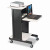 Adjustable Presentation Cart, 18w x 30d x 40-1/4h, Black/Gray