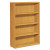 10500 Series Bookcase, 4 Shelves, 36w x 13-1/8d x 57-1/8h, Harvest