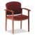 2111 Invitation Series Wood Guest Chair, Burgundy Fabric/Medium Oak