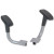 Height-Adjustable T-Arms for Alaris 4240 Series Work Chairs, Black