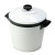 Ice Bucket, Three-Quart w/Lid, Insulated Shatterproof Liner, White w/Black Trim