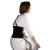 Deluxe Back Support, 7″ Back Panel, Single Closure w/Suspenders, Small, Black