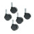 Duet Twin Wheels, 100 lbs./Caster, Nylon, Matte Black, 5/Set