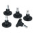 Bell Glides, 100 lbs./Glide, Black, 5/Set