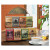Tea Rack, 14 1/2 x 12 x 17 3/4, Black, 3 Boxes Each of 8 Flavors of Tea