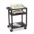 Adjustable-Height Plastic Utility Cart, 3-Shelf, 24w x 18d x 42h, Black